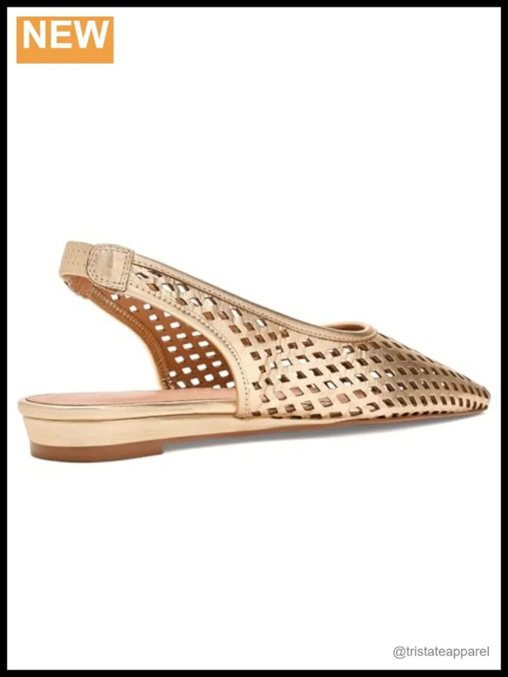 Perforated Leather Slingback Wedge Sandal for Dressy Occasions